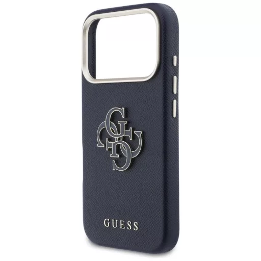GUESS tok iPhone 17 Pro GUHCP17L5PS4RGGB (PU FW Resin Logo) kék
