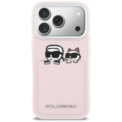 KARL LAGERFELD tok iPhone 17 Pro Max KLHCP17X6PCSPKCP (PU W/ K&C Print & Pocket) rózsaszín