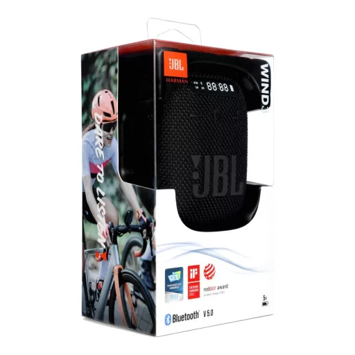 Vezeték nélküli hangszóró JBL Wind 3 kormánytartóval fekete