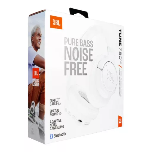 JBL vezeték nélküli fejhallgató Tune 780NC fehér
