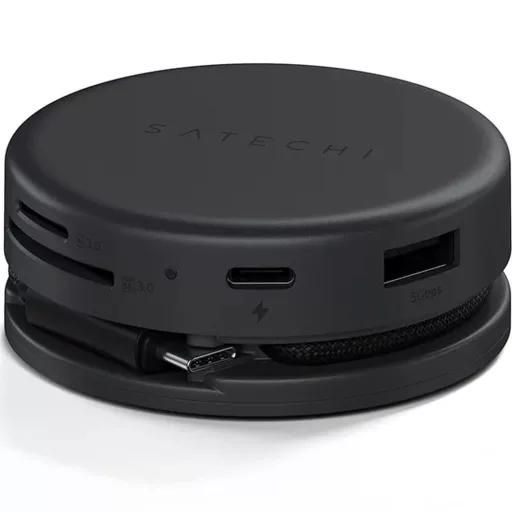 Adapter HUB 7in1 USB C Satechi Multiport ST-POTG7C éjfekete