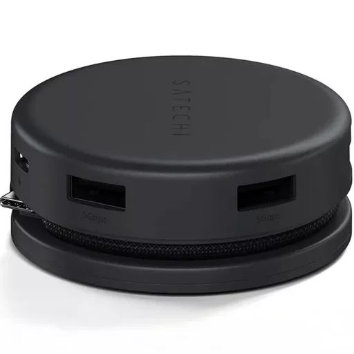 Adapter HUB 7in1 USB C Satechi Multiport ST-POTG7C éjfekete