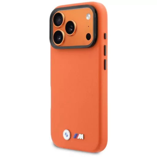 BMW tok iPhone 17 Pro Max Magsafe kompatibilis BMHMP17X25PFWKCKO (PU W/ Metal Logo) narancssárga