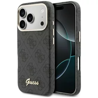   GUESS tok iPhone 17 Pro Magsafe kompatibilis GUHMP17L5P4FWMSK (PU FW 4G Script) fekete