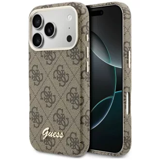  GUESS tok iPhone 17 Pro Magsafe kompatibilis GUHMP17L5P4FWMSW (PU FW 4G Script) barna