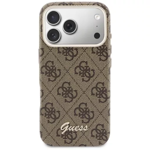GUESS tok iPhone 17 Pro Magsafe kompatibilis GUHMP17L5P4FWMSW (PU FW 4G Script) barna
