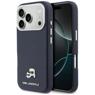   KARL LAGERFELD tok iPhone 17 Pro Magsafe kompatibilis KLHMP17L6PFKCLB (PU FW W/ K&C Head Pin) kék