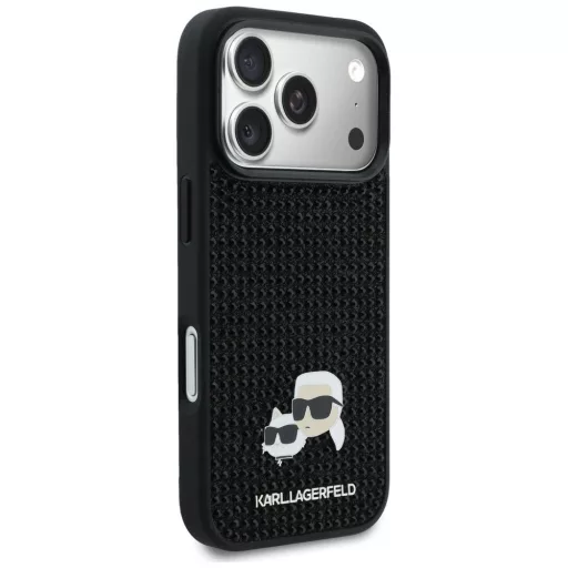 KARL LAGERFELD tok iPhone 17 Pro KLHCP17L6PRKCLK (Rhinestone W/ K&C PIN) fekete