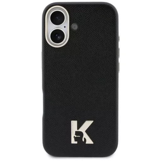 KARL LAGERFELD tok iPhone 17 Magsafe kompatibilis KLHMP17S5PGFKHGK (PU FW W/ KHead Logo) fekete