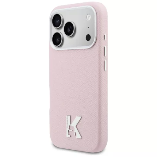 KARL LAGERFELD tok iPhone 17 Pro Magsafe kompatibilis KLHMP17L5PGFKHGP (PU FW W/ KHead Logo) rózsaszín