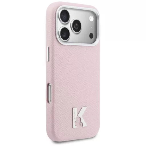 KARL LAGERFELD tok iPhone 17 Pro Magsafe kompatibilis KLHMP17L5PGFKHGP (PU FW W/ KHead Logo) rózsaszín