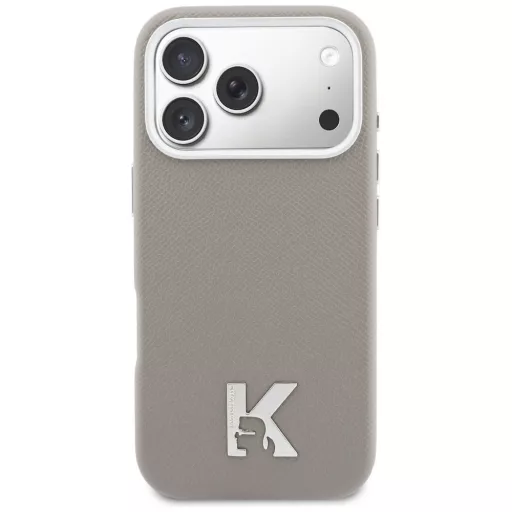 KARL LAGERFELD tok iPhone 17 Pro Magsafe kompatibilis KLHMP17L5PGFKHGG (PU FW W/ KHead Logo) szürke