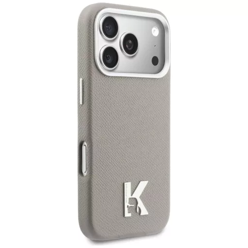 KARL LAGERFELD tok iPhone 17 Pro Magsafe kompatibilis KLHMP17L5PGFKHGG (PU FW W/ KHead Logo) szürke