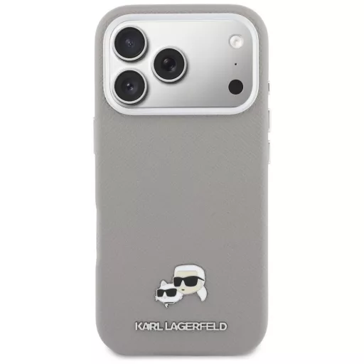 KARL LAGERFELD tok iPhone 17 Pro Magsafe kompatibilis KLHMP17L6PFKCLG (PU FW W/ K&C Head Pin) szürke