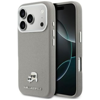   KARL LAGERFELD tok iPhone 17 Pro Max Magsafe kompatibilis KLHMP17X6PFKCLG (PU FW W/ K&C Head Pin) szürke