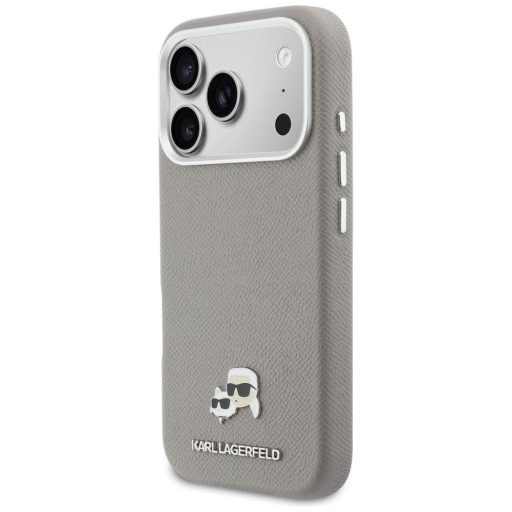 KARL LAGERFELD tok iPhone 17 Pro Max Magsafe kompatibilis KLHMP17X6PFKCLG (PU FW W/ K&C Head Pin) szürke