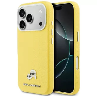   KARL LAGERFELD tok iPhone 17 Pro Magsafe kompatibilis KLHMP17L6PFKCLY (PU FW W/ K&C Head Pin) sárga