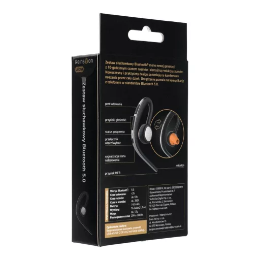 Reinston vezeték nélküli mono headset ESB001X USB-C fekete