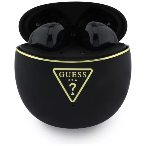 Guess TWS GUTWSA15HETK vezeték nélküli fülhallgató (Small Round Script Print) fekete