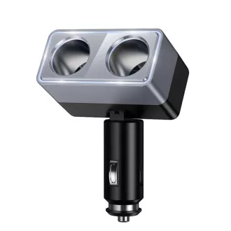   Autós töltő dupla szivargyújtó Hoco 2 port max 240W/24V Z65 fekete