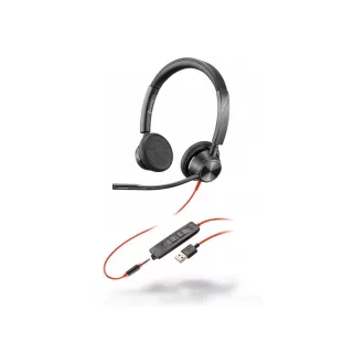   Poly vezetékes fejhallgató 3,5 mm jack / USB-A feketeVezetékes C3215 fekete