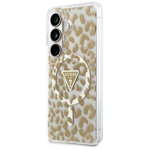 GUESS tok SAMSUNG S26 GUHMS26SHLEGTGLW (Magnetic IML Leopard Print Triangle) barna