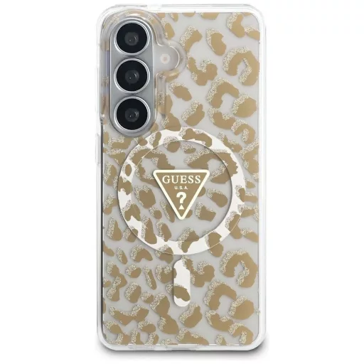 GUESS tok SAMSUNG S26 GUHMS26SHLEGTGLW (Magnetic IML Leopard Print Triangle) barna