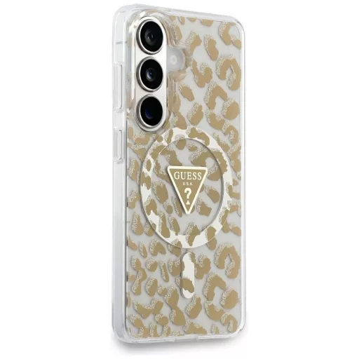 GUESS tok SAMSUNG S26 GUHMS26SHLEGTGLW (Magnetic IML Leopard Print Triangle) barna