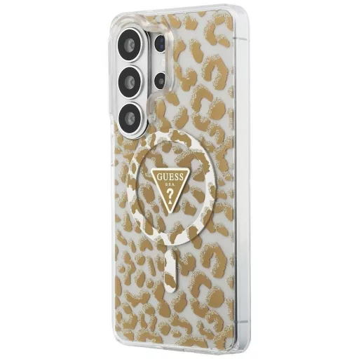 GUESS tok SAMSUNG S26 Ultra GUHMS26LHLEGTGLW (Magnetic IML Leopard Print Triangle) barna