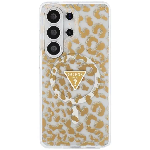 GUESS tok SAMSUNG S26 Ultra GUHMS26LHLEGTGLW (Magnetic IML Leopard Print Triangle) barna