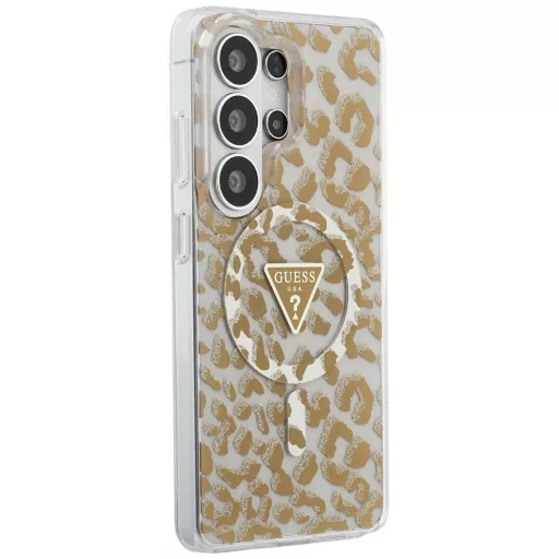 GUESS tok SAMSUNG S26 Ultra GUHMS26LHLEGTGLW (Magnetic IML Leopard Print Triangle) barna