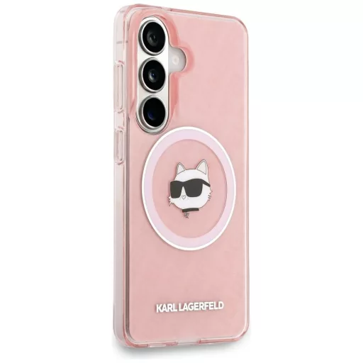 KARL LAGERFELD tok SAMSUNG S26 KLHMS26SHMKBCHOP (Magnetic IML Repeated Logo and Choupette) rózsaszín