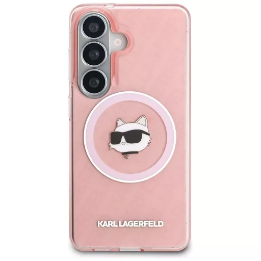 KARL LAGERFELD tok SAMSUNG S26 Plus KLHMS26MHMKBCHOP (Magnetic IML Repeated Logo and Choupette) rózsaszín