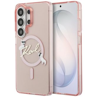   KARL LAGERFELD tok SAMSUNG S26 Ultra KLHMS26L5HKSCAP (Magnetic IML KC Script) rózsaszín