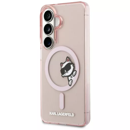 KARL LAGERFELD tok SAMSUNG S26 KLHMS26S6HCPSCP (Magnetic IML Peekaboo Choupette) rózsaszín