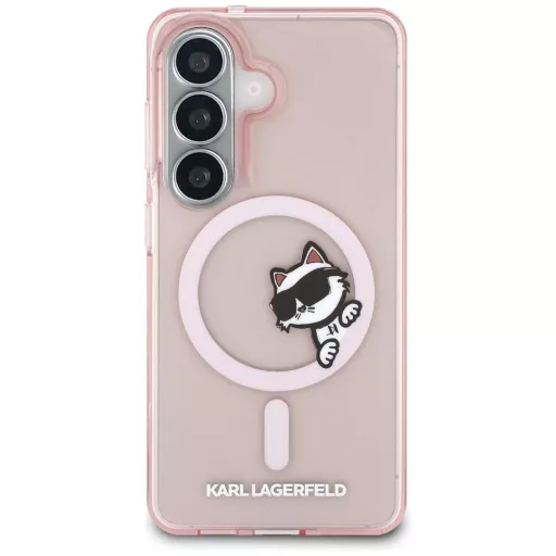 KARL LAGERFELD tok SAMSUNG S26 KLHMS26S6HCPSCP (Magnetic IML Peekaboo Choupette) rózsaszín