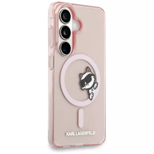 KARL LAGERFELD tok SAMSUNG S26 KLHMS26S6HCPSCP (Magnetic IML Peekaboo Choupette) rózsaszín