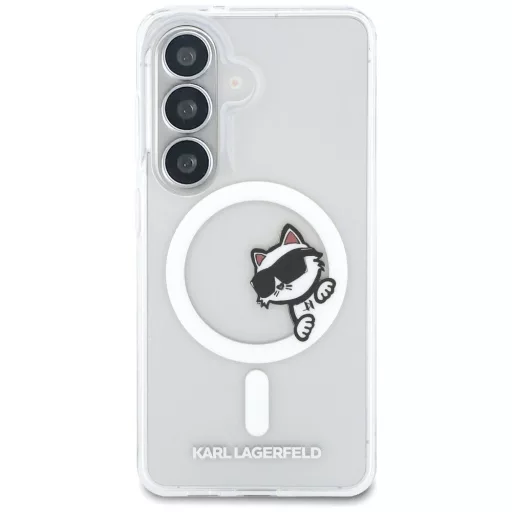 KARL LAGERFELD tok SAMSUNG S26 Plus KLHMS26M6HCPSCT (Magnetic IML Peekaboo Choupette) átlátszó