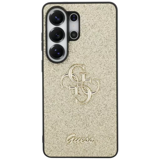 GUESS GUHCS26LHG4SGD Samsung S26 Ultra tok Fixed Glitter 4G Big Metal Logo arany