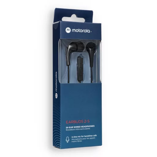 Motorola Ear Buds 2 vezetékes fülhallgató mikrofonnal jack 3,5 mm fekete