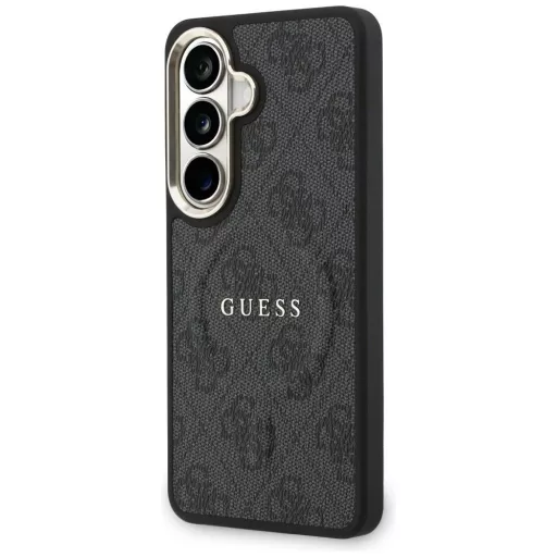 GUESS 4G Embossed Ring MagSafe kompatibilis tok Samsung S26 GUHMS26SP4MSEGCK fekete