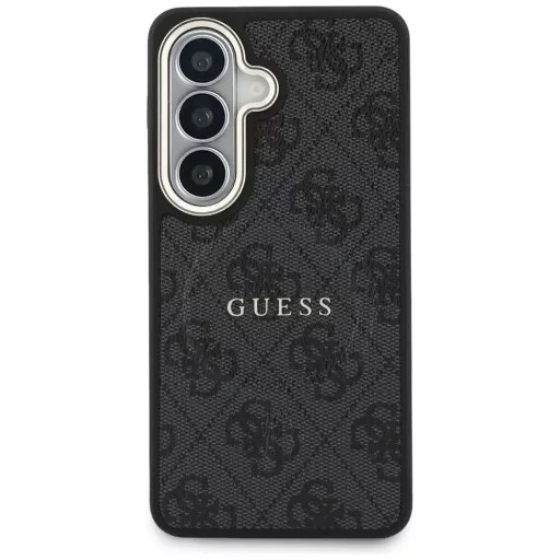 GUESS 4G Embossed Ring MagSafe kompatibilis tok Samsung S26 GUHMS26SP4MSEGCK fekete