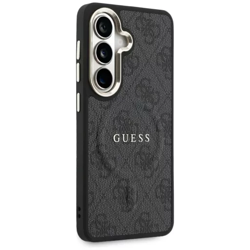 GUESS 4G Embossed Ring MagSafe kompatibilis tok Samsung S26 GUHMS26SP4MSEGCK fekete