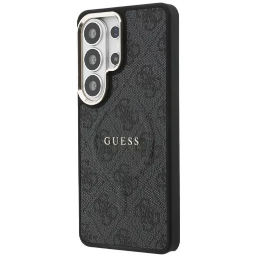 GUESS GUHMS26LP4MSEGCK Samsung S26 Ultra tok 4G Embossed Ring MagSafe fekete