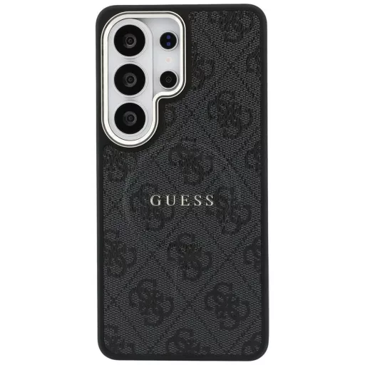 GUESS GUHMS26LP4MSEGCK Samsung S26 Ultra tok 4G Embossed Ring MagSafe fekete
