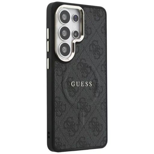 GUESS GUHMS26LP4MSEGCK Samsung S26 Ultra tok 4G Embossed Ring MagSafe fekete