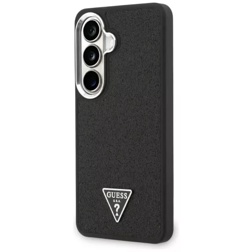 GUESS Fixed Glitter Triangle MagSafe kompatibilis tok Samsung S26 GUHMS26SPFGTSCMK fekete