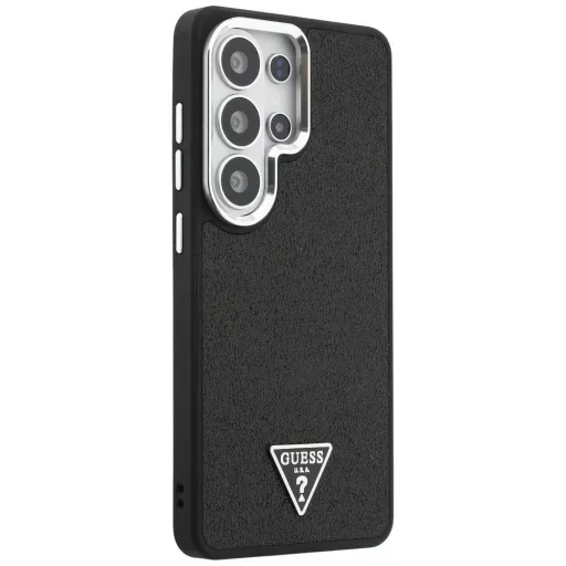 GUESS Fixed Glitter Triangle MagSafe kompatibilis tok Samsung S26 Ultra GUHMS26LPFGTSCMK fekete