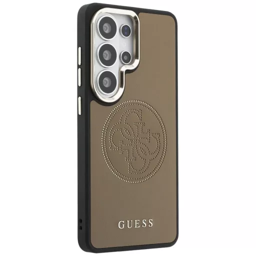 GUESS Perforated Logo MagSafe kompatibilis tok Samsung S26 Ultra GUHMS26L5PG4SRGW barna