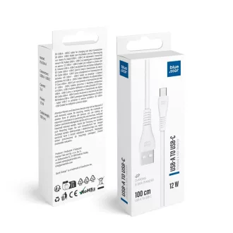   Blue Star PJ-DG4-A USB-A – USB-C kábel 2A 12W 1 m – fehér